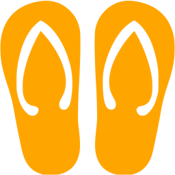 256x256 Orange Flip Flop Icon