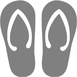 256x256 Gray Flip Flop Icon