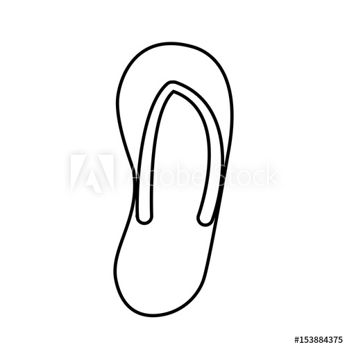 500x500 Flip Flop Icon Over White Background Vector Illustration