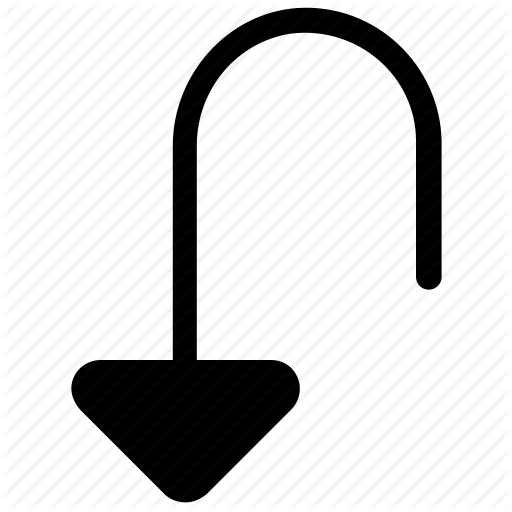 512x512 Curve, Curved Arrow Down, Down Arrow, Flip Page, Redo Icon