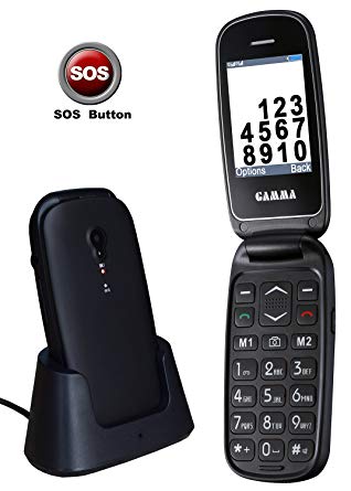 318x445 Gamma Ga Star Sim Free Senior Flip Mobile Phone, Big Button