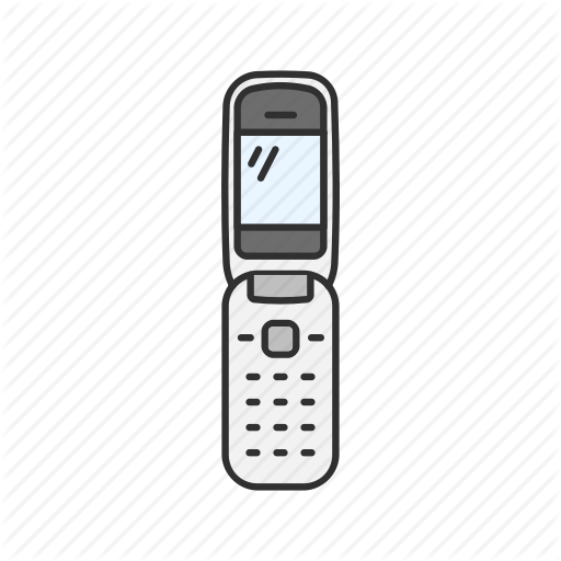 512x512 Cell Phone, Classic Phone, Flip Phone, Phone Icon