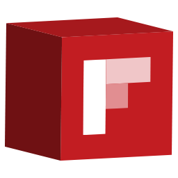256x256 Cube, Flipboard, Media, Set, Social Icon