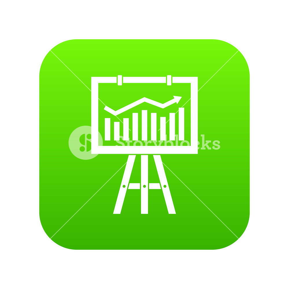 Flipchart With Marketing Data Icon Digital Green For Any Design 1000x1000 Flipchart With Marketing Data Icon Digital Green For Any Design