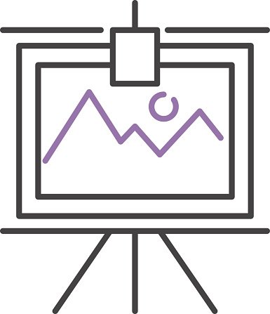 Graph With Two Lines On Whiteboard Flipchart Icon Business 385x447 Graph With Two Lines On Whiteboard Flipchart Icon Business