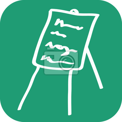 Handgezeichnetes Flipchart Icon Auf Hintergrund 400x400 Handgezeichnetes Flipchart Icon Auf Hintergrund