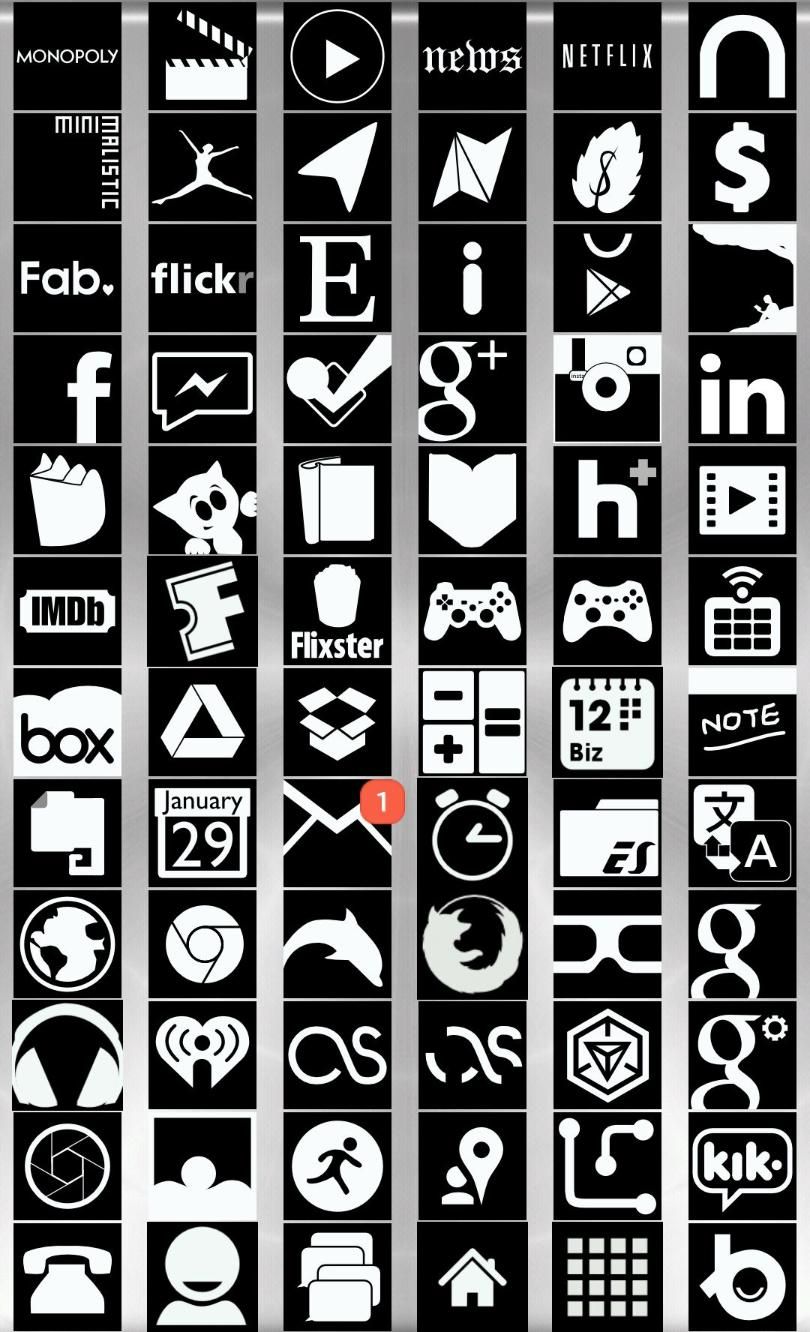 810x1332 + Black And White Icon Pack Homepack Buzz
