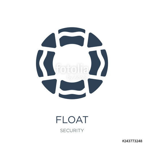 500x500 Float Icon Vector On White Background, Float Trendy Filled Icons