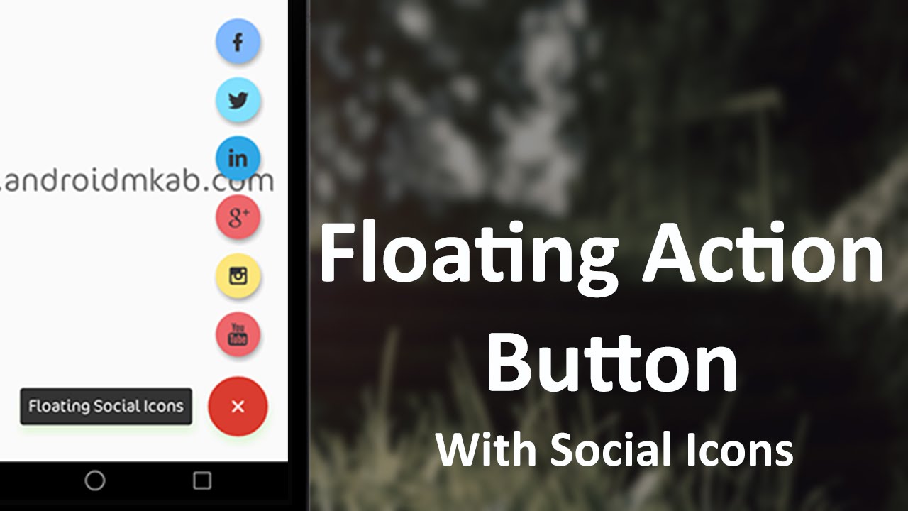 1280x720 How To Add Android Floating Action Button With Social Icons