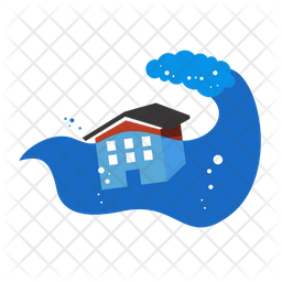 256x256 Flood Icon Of Flat Style