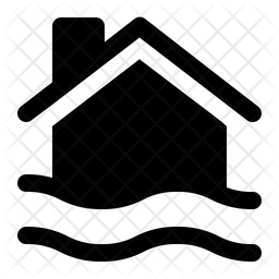 256x256 Flood Icon Of Glyph Style
