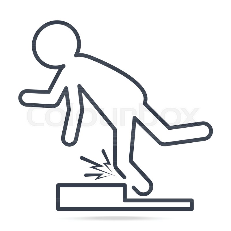 800x800 Man Tripping Over On Floor Icon, Stock Vector Colourbox