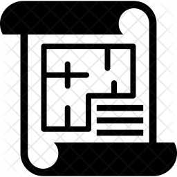 256x256 Floor Plan Icon Of Glyph Style