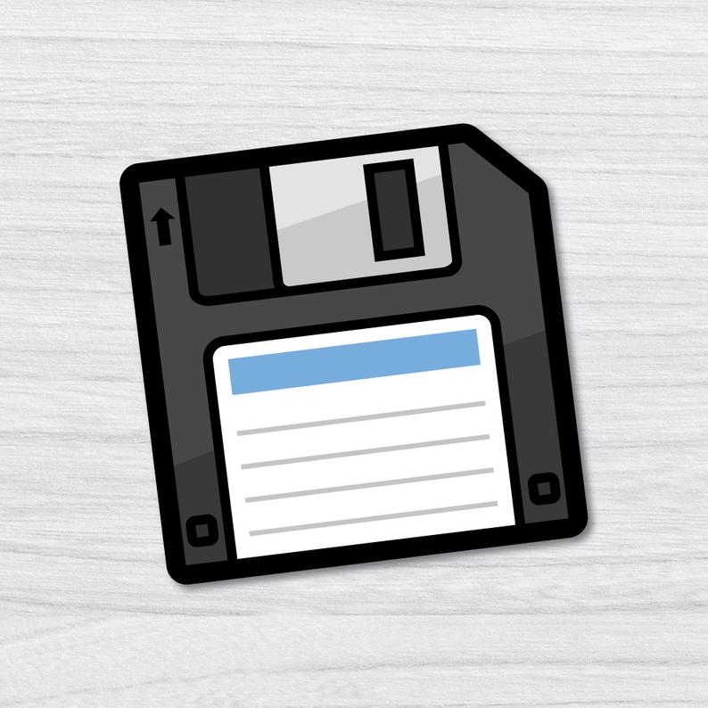794x794 Floppy Disc Icon Laptop Phone Sticker Technology Computer Etsy