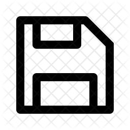 256x256 Floppy Disk Icon Of Line Style