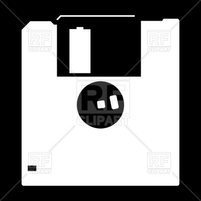 400x400 Floppy Disk White Color Icon Vector Image Of Icons And Emblems