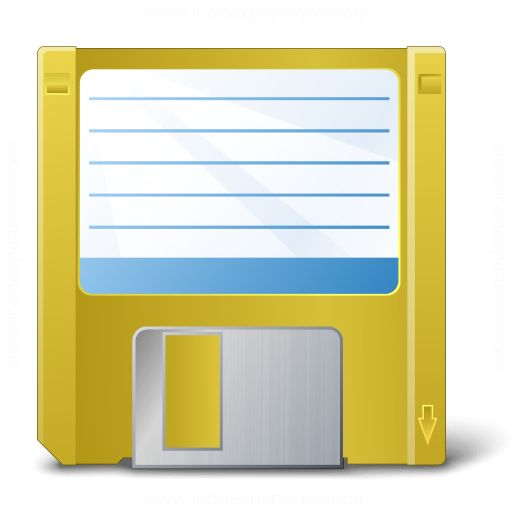 512x512 Iconexperience V Collection Floppy Disk Yellow Icon