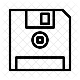 256x256 Floppy Disk Icon Of Line Style