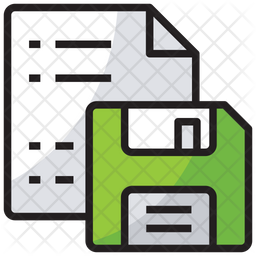 256x256 Floppy Disk Icon Of Colored Outline Style