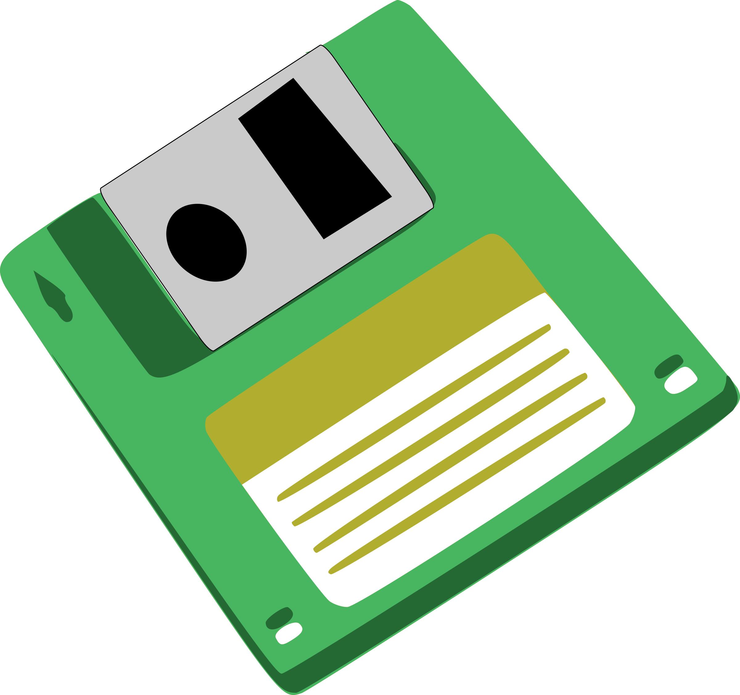 2400x2255 Green Floppy Disk Icons Png