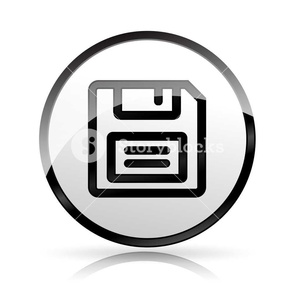 1000x1000 Illustration Of Floppy Disk Icon On White Background Royalty Free