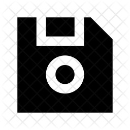 256x256 Floppy Icon Of Glyph Style