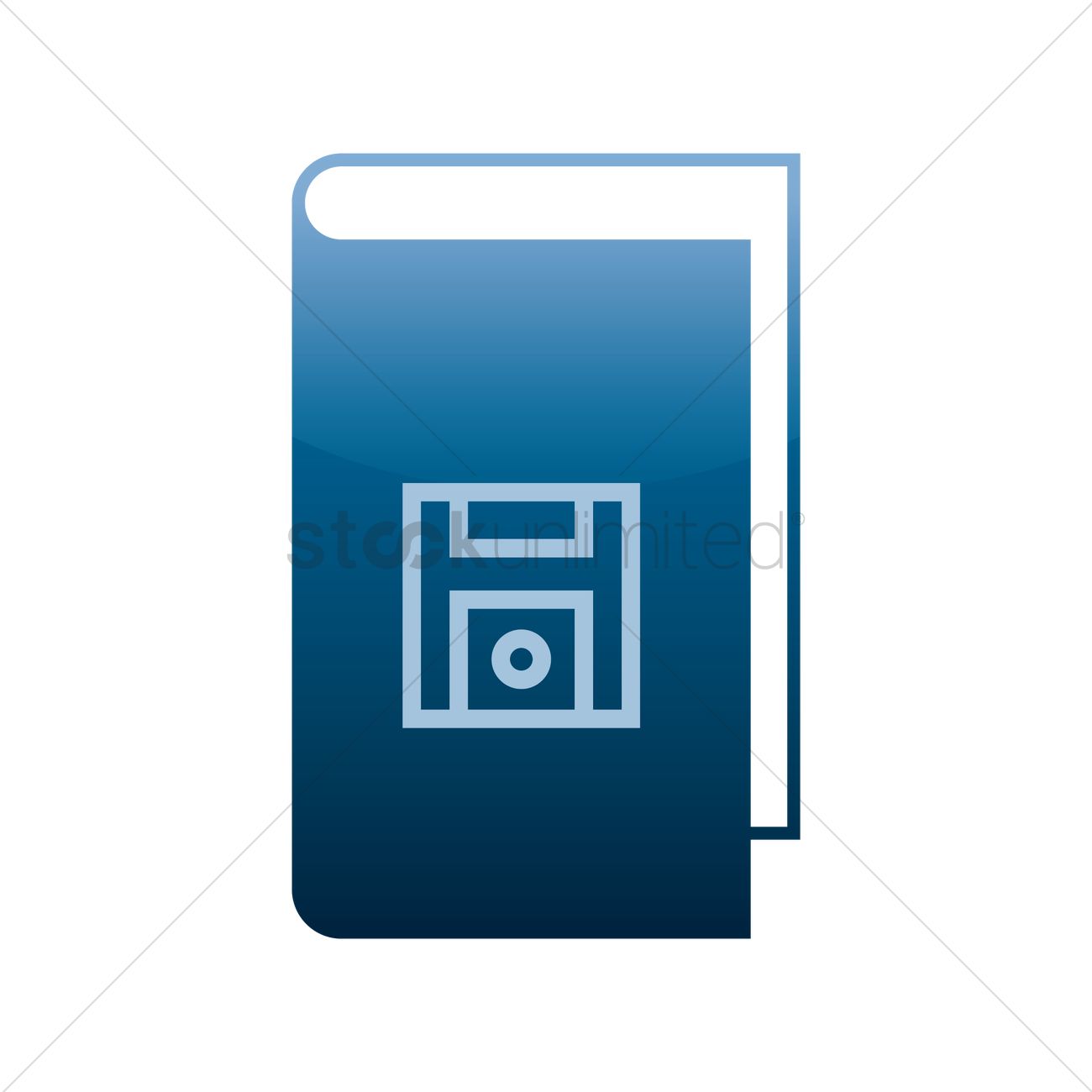 1300x1300 Book With Floppy Icon Vector Image