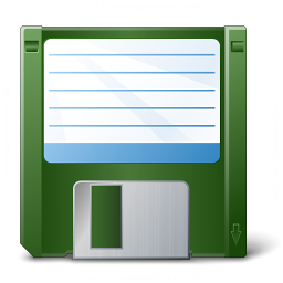 256x256 Iconexperience V Collection Floppy Disk Green Icon