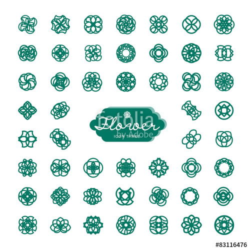 500x500 Flower Icon Flora Icons Good For Design Element Stock Image