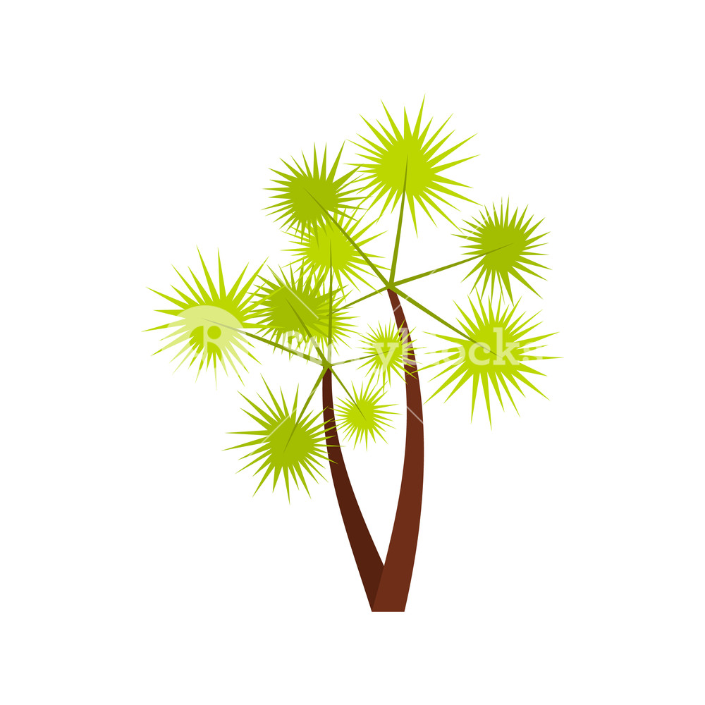 1000x1000 Prickly Palm Icon In Flat Style Isolated On White Background