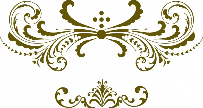 690x368 Floral Decoration Icons Classical Curves Style Free Vector