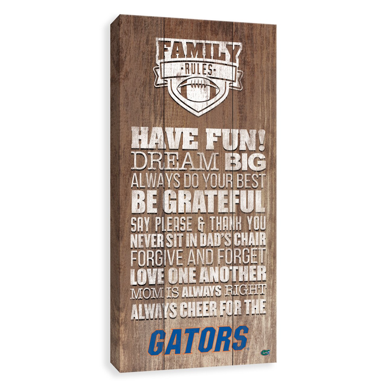 1280x1280 Florida Gators Family Rules Icon Wood