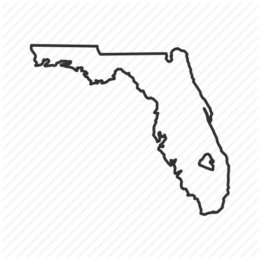 512x512 American State, Borders, Florida, Geography, Map, State, Usa Icon