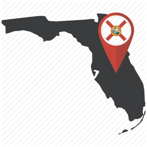 512x512 Flag, Florida, Map, Pin, Pointer, State, United States Icon