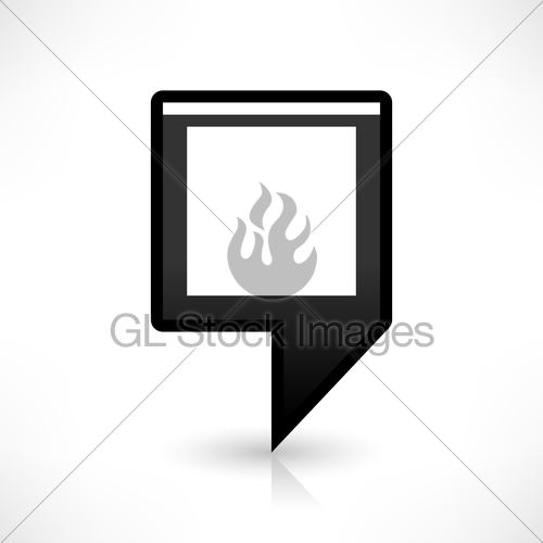 500x500 Flat Map Pn Black Location Square Sign Gl Stock Images