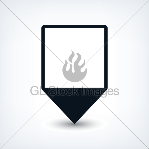 500x500 Black Blank Map Pin Flat Location Sign Square Icon Gl Stock Images