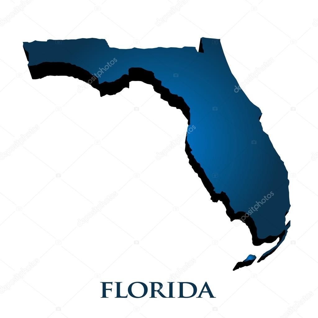 1024x1024 Map Of Florida State Vector