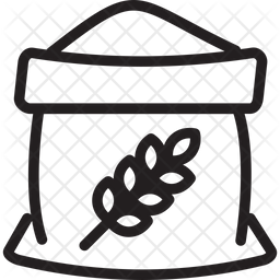 256x256 Sack Of Flour Icon Of Line Style