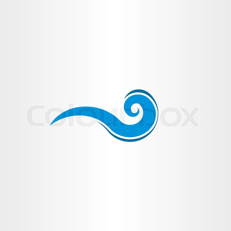 800x800 Water Wave Flow Icon Vector Symbol Stock Vector Colourbox