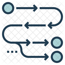 256x256 Website Flow Icon Of Colored Outline Style