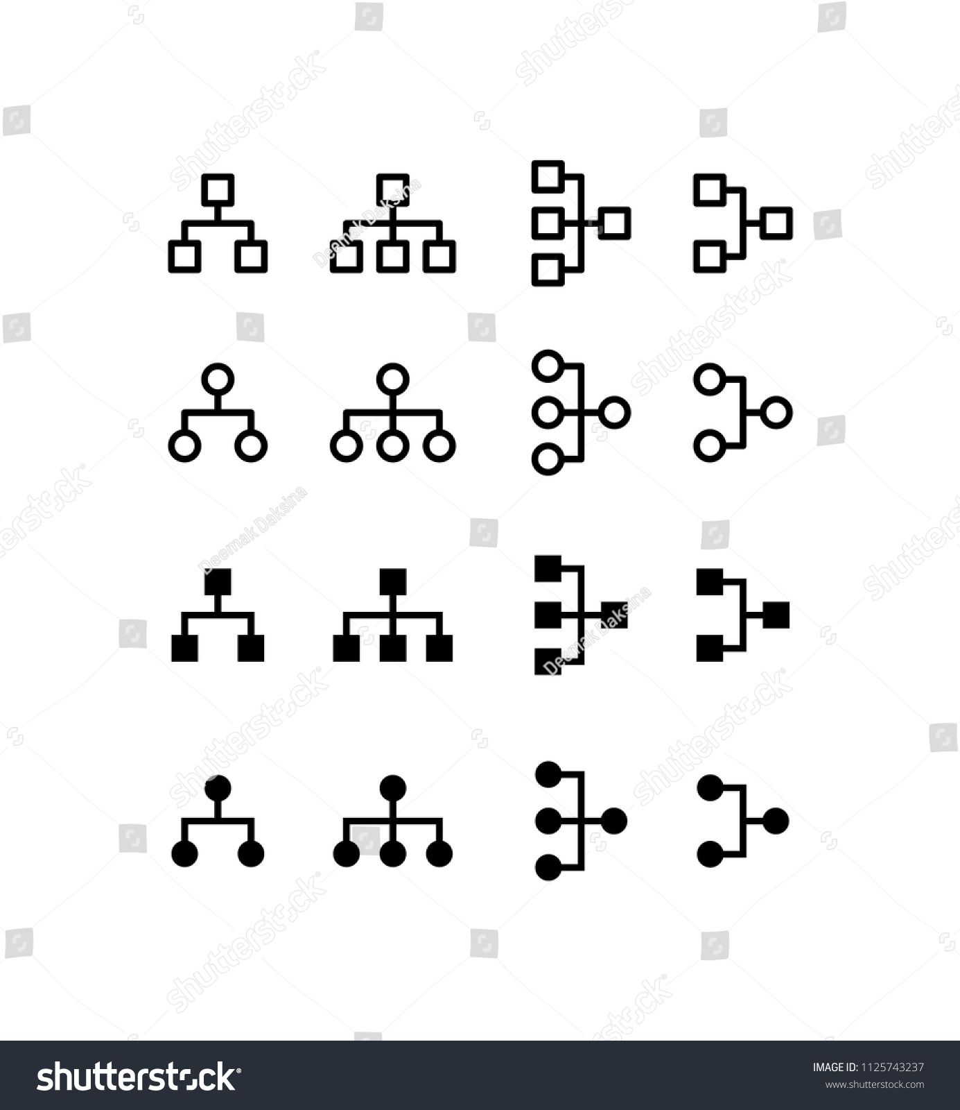 1385x1600 Flowchart Icon Set Organization Flowchart, Hierarchy
