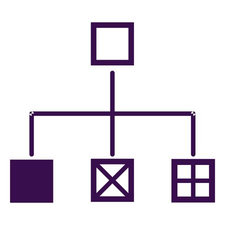 450x450 Vector Illustration Of Flowchart Icon In Purple Freestock Icons