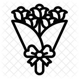 256x256 Flower Bouquet Icon Of Line Style