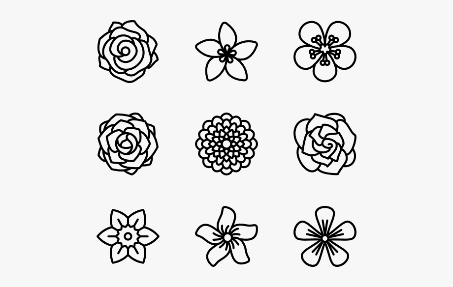 920x584 Pin Flower Bouquet Clipart Black And White