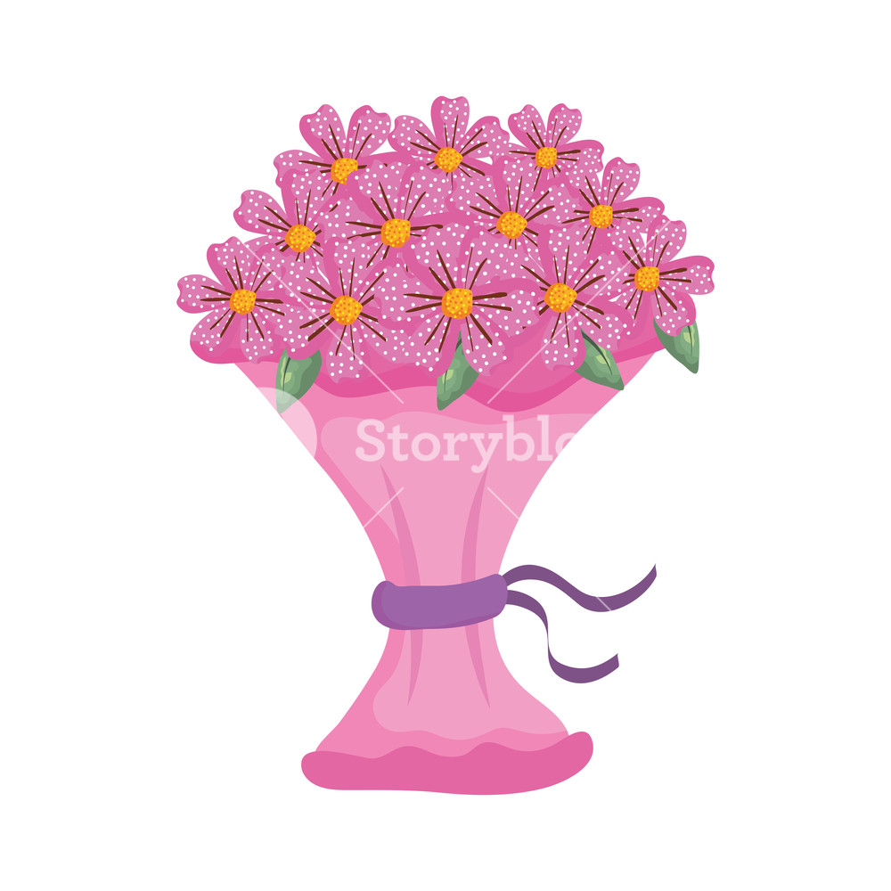 1000x1000 Beutiful Flowers Bouquet Icon Vector Illustartion Design Royalty