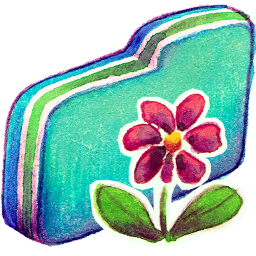 Green Flower Folder Icon 256x256 Green Flower Folder Icon