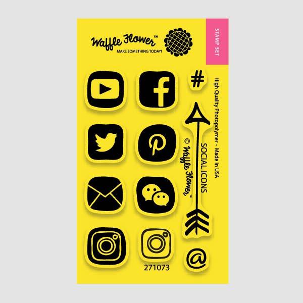 600x600 Social Icons Stamp Set