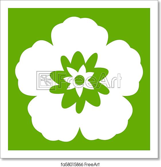 561x581 Free Art Print Of Rose Of Sharon, Korean Flower Icon Green Rose