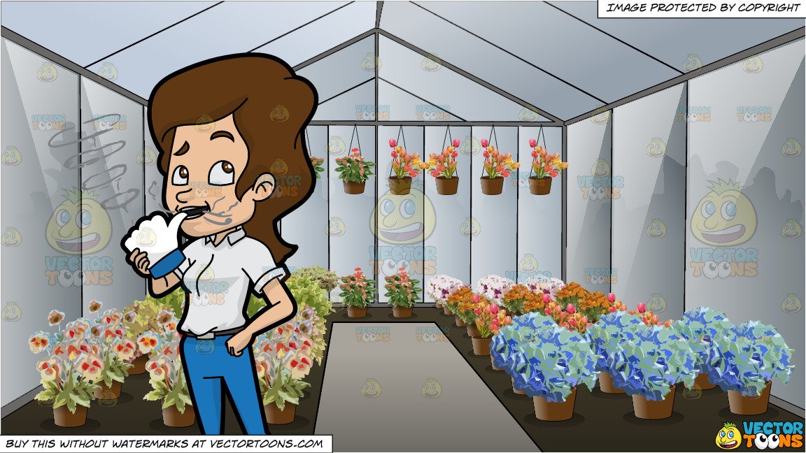 A Woman Smoking A Facebook Like Icon And Inside A Flower Garden 1152x648 A Woman Smoking A Facebook Like Icon And Inside A Flower Garden
