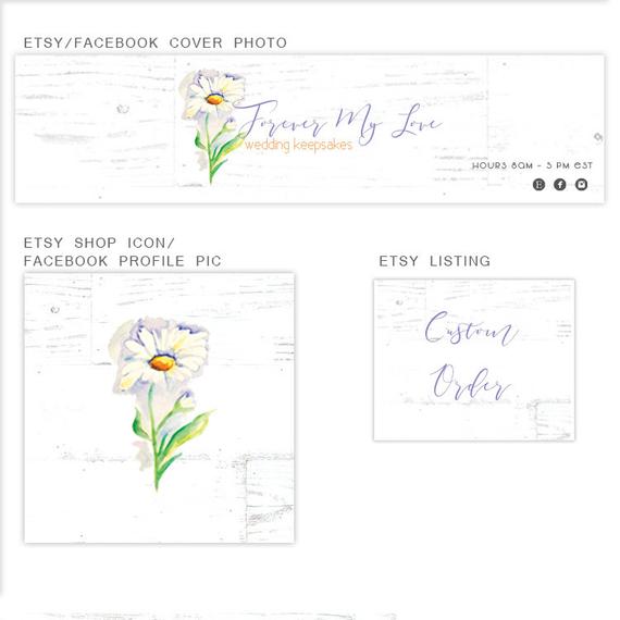 Daisy Flower Logo Premade Daisy Logo Flower Logo Floral Etsy 570x570 Daisy Flower Logo Premade Daisy Logo Flower Logo Floral Etsy